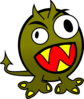 Small Funny Angry Monster Clip Art